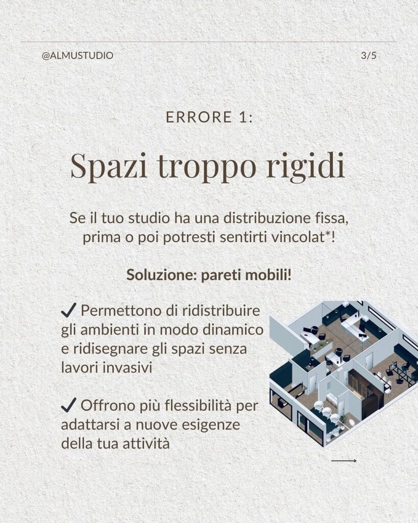 ristrutturare un ufficio: pareti mobili